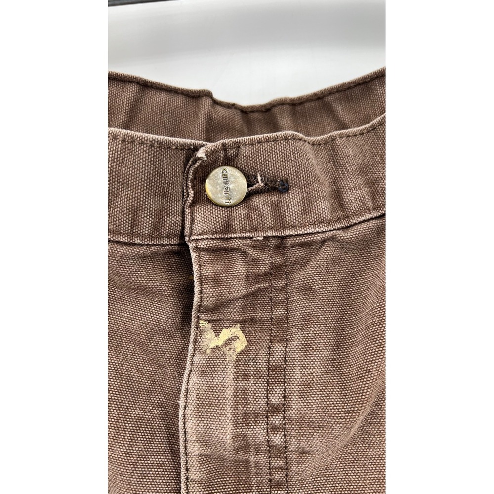 Vintage Carhartt Brown Duck Carpenter Work Pants Distressed Thrashed Mens 44x32 - Picture 11 of 12